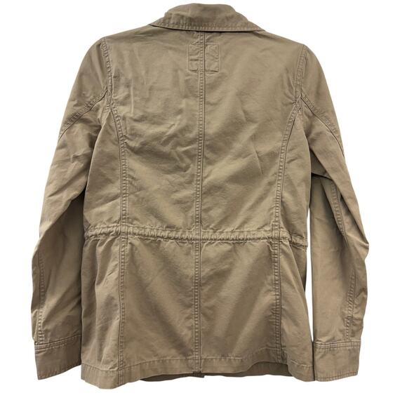 Gap Womens Beige Utility Field Jacket Size XS Khaki Zipper Front Cargo Casual - Picture 2 of 8